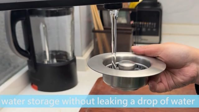 Upgraded 3-in-1 Pop-Up Kitchen Sink Drain Strainer Stopper