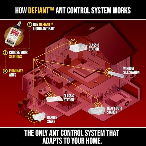 Catchmaster Defiant Liquid Ant Killer & Bait, Sugar Ant Traps Indoor