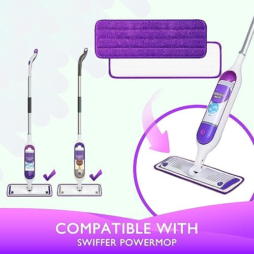 Reusable Power Mop Refills Pads Compatible with Swiffer PowerMop
