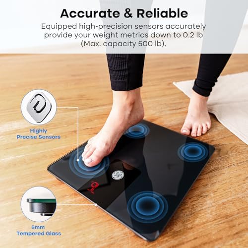 GE Bathroom Scale for Body Weight 500lbs, Digital Weight Scales Heavy Duty