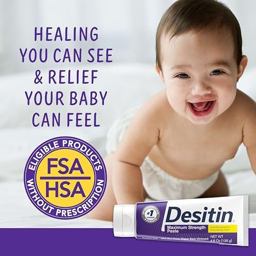 Desitin Maximum Strength Diaper Rash Paste, 40% Zinc Oxide, 4.8 oz