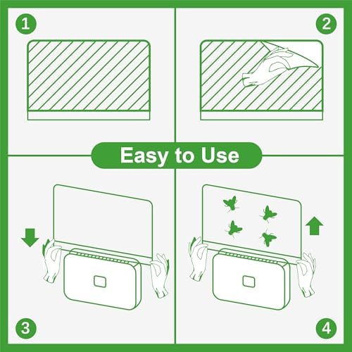 LFSYS 40 Packs Refill Card(Refills Only) for Plug in UV Light Fly Trap, Sticky Board Refills for LFSYS Plug-in Fly Trap