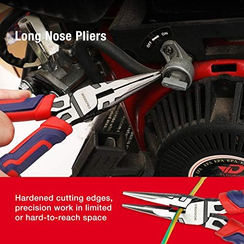 WORKPRO Pliers Set, 5-Piece Premium Cr-V Pliers Kit with Storage Pouch