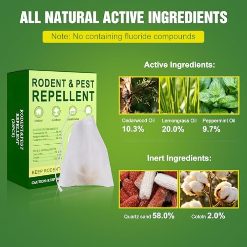 20 PCS Mouse Repellent Balls Natural Peppermint Oil Pest Control Repeller
