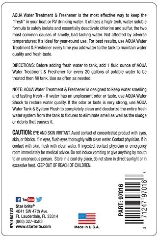 STAR BRITE Water Treatment & Freshener for Potable Water Systems