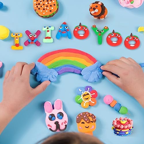 Ixiaoyoo Air Dry Clay, 30 Colors Foam Modeling Clay for School Projects