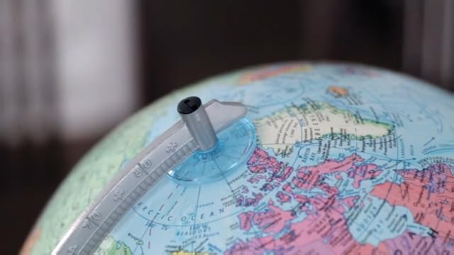 Replogle Student - Educational Classic World globe, Blue Ocean, Raised Relief feature, including a bonus map, made in USA, 12"/30cm diameter