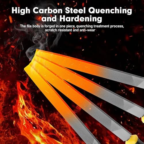 8 Inch Flat Hand Metal File,Durable Metal Files for Steel,Wood File