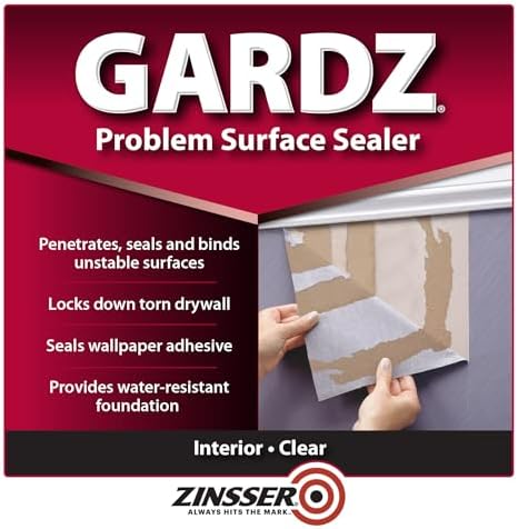 Zinsser Gardz Water-Based Problem Surface Sealer, Clear, Quart