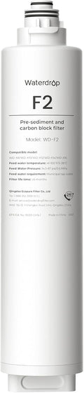 Waterdrop F2 Filter, Replacement for X8/X12/X16 RO System, 6-Month Lifetime