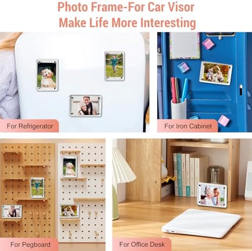 4Pcs Car Picture Holder, Car Visor Photo Clip, 3.5" x 2.4", Car Accessories