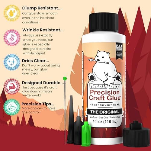 Bearly Art Precision Craft Glue Original 4 fl oz with Tip Kit Archival