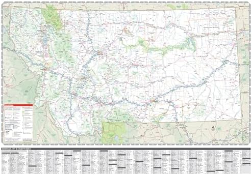 Rand McNally Easy to Read: Montana, Wyoming State Map