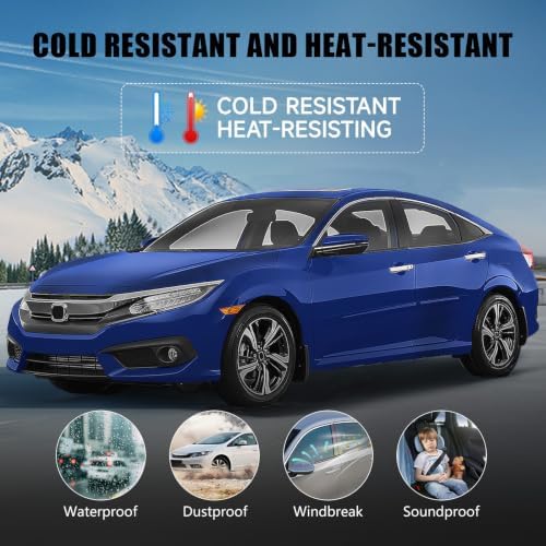 ItranMc Window Weatherstrip Trim for 2016-2021 Honda Civic 4-Door Sedan