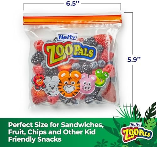 Hefty Zoo Pals Sandwich Bags 50ct