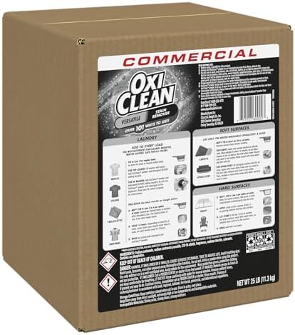 OxiClean Versatile Stain Remover Professional, 25 LB Bulk Box