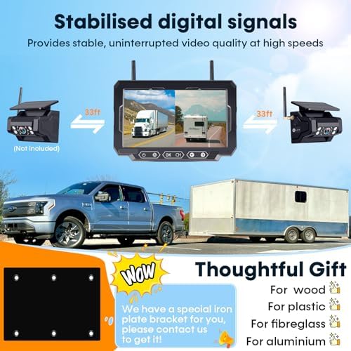 1080P HD Wireless Backup Camera - 1 Minute Magnetic Easy Install No Wiring