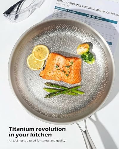 VocVoi Titanium pans for cooking,12" Nonstick pro frying cookware