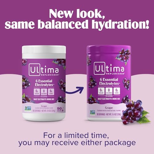 Ultima Replenisher Daily Electrolyte Powder Drink Mix, 90-Serving Canister