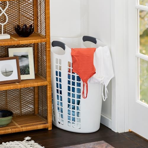 Gracious Living Laundry Basket, Easy Carry Flex Collapsible Hamper, 87.5L