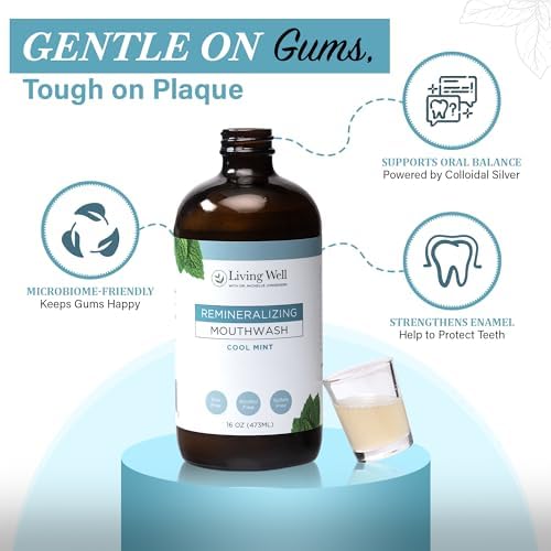 Living Well Dr. Michelle Remineralizing Mouthwash, Cool Mint