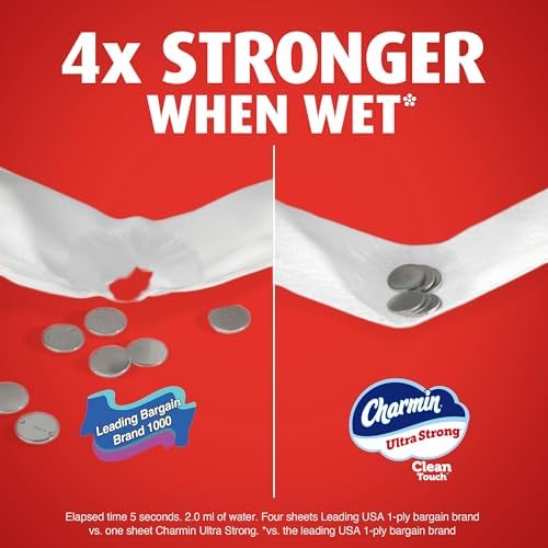 Charmin Ultra Strong Clean Touch Toilet Paper, 24 Family Mega Rolls = 120 Regular Rolls
