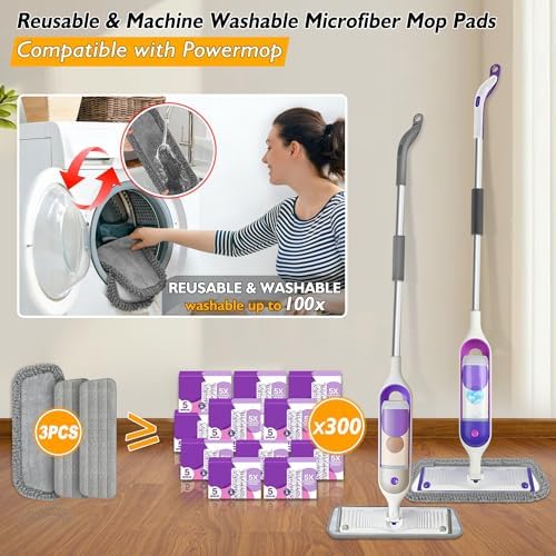 Spray Mop for Floor Cleaning: Microfiber Wet Dry Mops with 3 Washable Pads