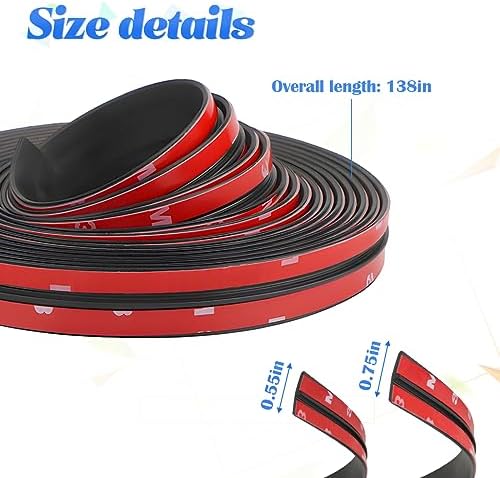 BESULEN 26 Ft Car Windshield Weather Stripping, 14mm+19mm As a Set