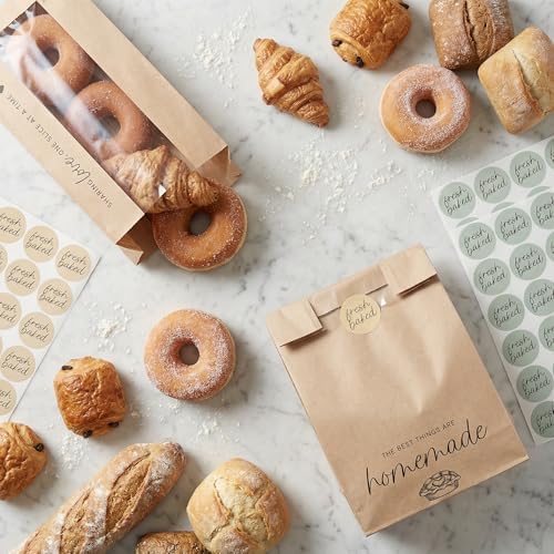 Beautiful Bread Bags for Homemade Bread - Clear Window Bakery Paper Bags