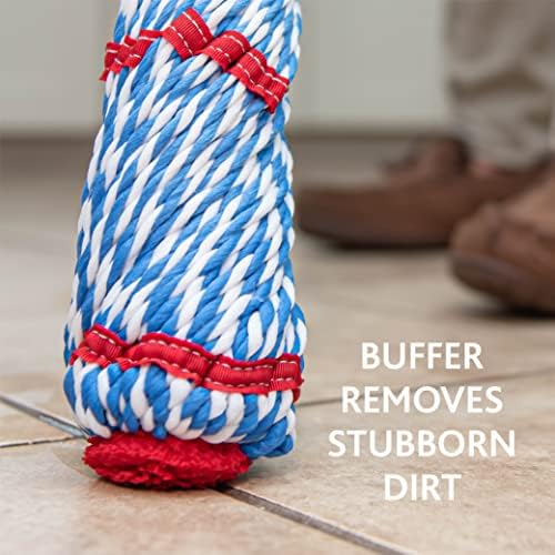 O-Cedar MicroTwist MAX Microfiber Twist Mop with 1 Extra Refill | Features Hands-Free Wringing | Extra Large 18-Inch Mop Head | Safe on All Floor Types