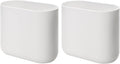 iDesign Small Slim Plastic Bathroom Trash Can, Brown