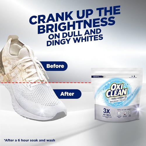 OxiClean Triple Action White Revive Laundry Whitener Powder, 4 lbs