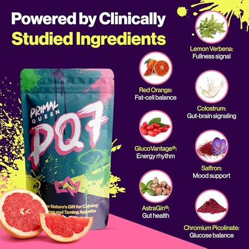 Primal Queen PQ7 Appetite Control, Cravings, Hunger & Fullness, 60 Capsules
