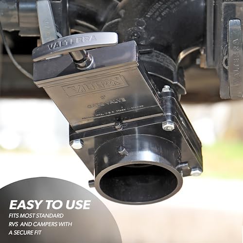 Valterra T58 Twist-On Waste Valve, Mess-Free Waste Valve for RV's, Campers, Trailers