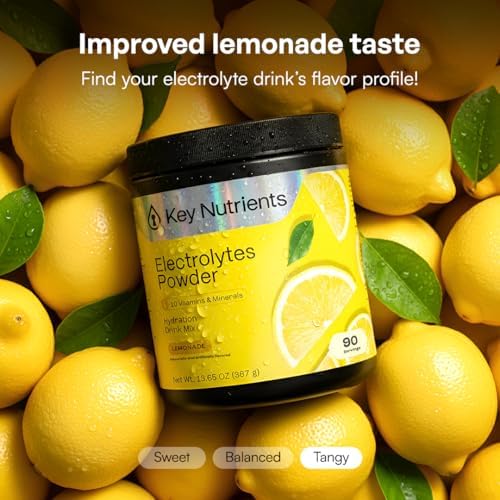 KEY NUTRIENTS Potassium Multivitamin Electrolytes Powder, Lemonade, 90 Serv