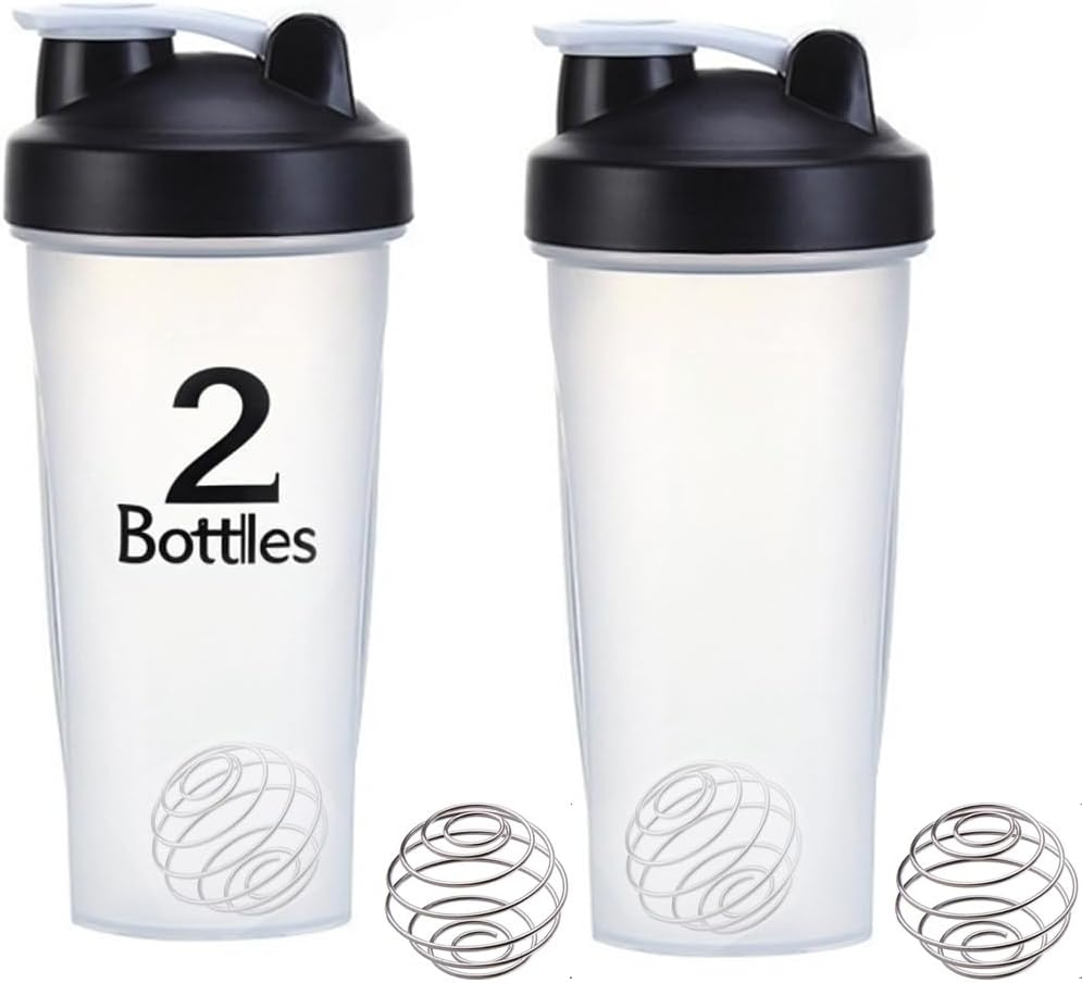 otylzto 2 Pack 28oz Protein Shaker Bottles, BPA-Free, Leakproof Mixing Cups