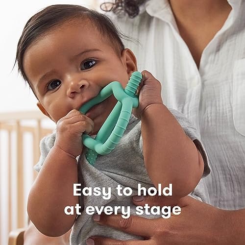 Frida Baby Get-A-Grip Silicone Teether for Teething Pain Relief, Teal