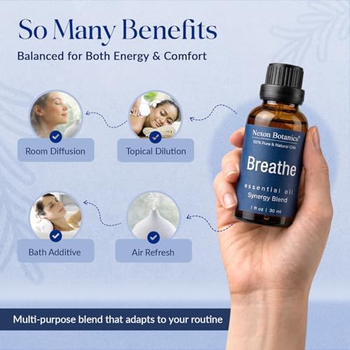 Breathe Essential Oil Blend 30 ml - Eucalyptus, Menthol for Humidifiers