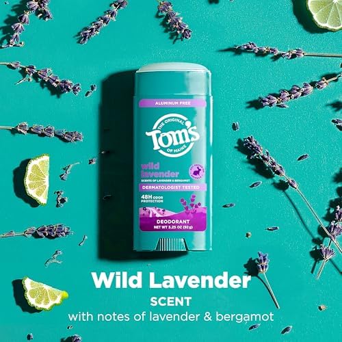 Tom’s of Maine Wild Lavender Natural Deodorant, 3.25 oz (2 Pack)
