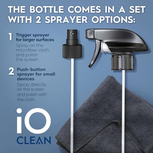 iO CLEAN 16oz Screen Cleaner Spray – Best Large Cleaning Kit