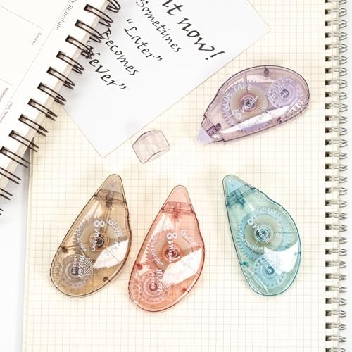 4 Pack Double Sided Tape Roller, Scrapbook Supplies, Glue Tape