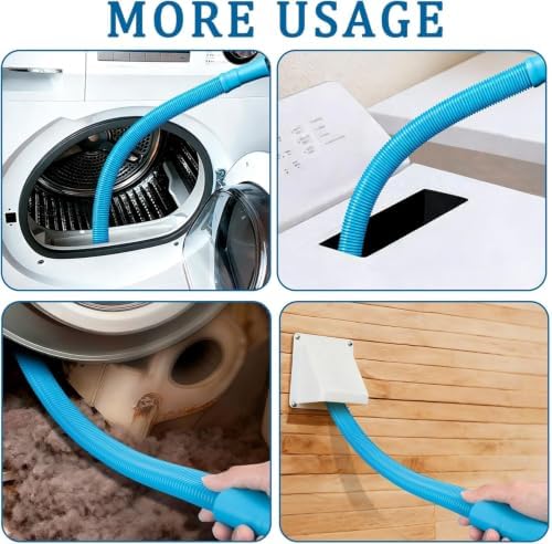 4 Pieces Dryer Vent Cleaner Kit with Dryer Vacuum Hose Attachment