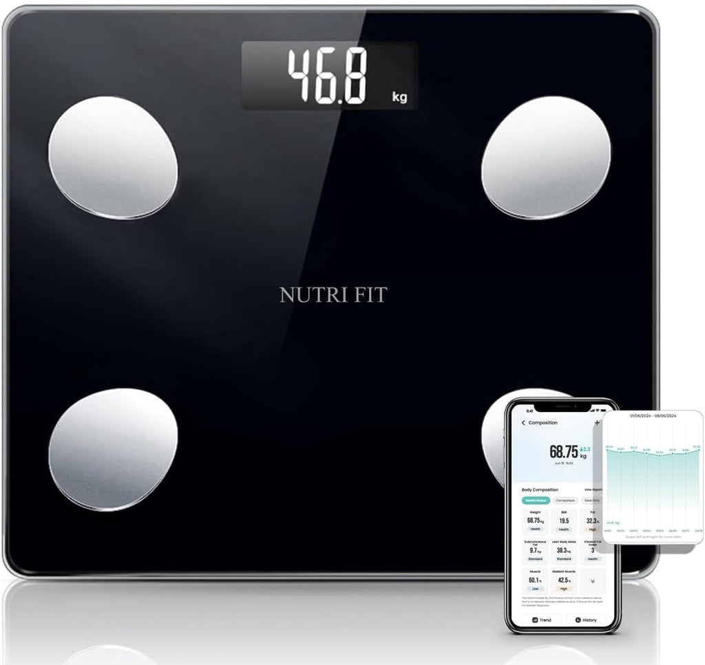 NUTRI FIT Digital Smart Scale for Body Weight Composition Analyzer Sync App