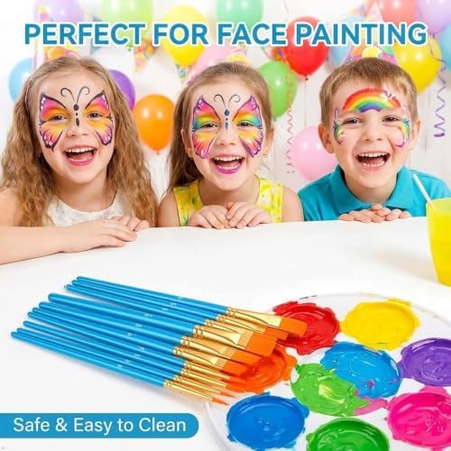 Soucolor Acrylic Paint Brushes Set, 20 Pcs Pointed Tip Artist Paintbrushes