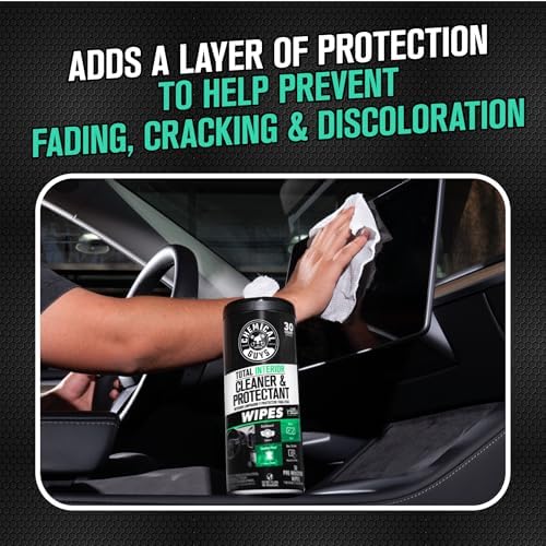 Chemical Guys, Total Interior New Car Smell Cleaner & Protect Wipes, 2 Pack