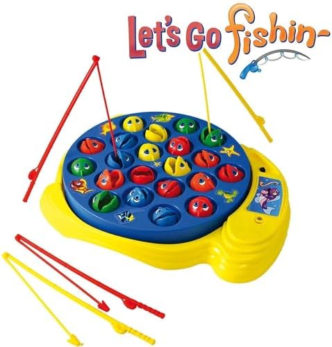 Let's Go Fishin' Game by Pressman - The Original Fast-Action Fishing Game!, 1-4 players