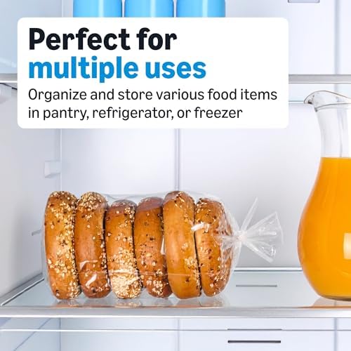 Amazon Basics Twist Tie Storage Bags, Gallon Size, Great for Bread and Rolls, 100 Count