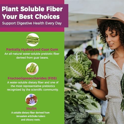 Fiber Gummies for Adults, GLP-1 Friendly 10g Prebiotic Fiber Gummies,120Cts