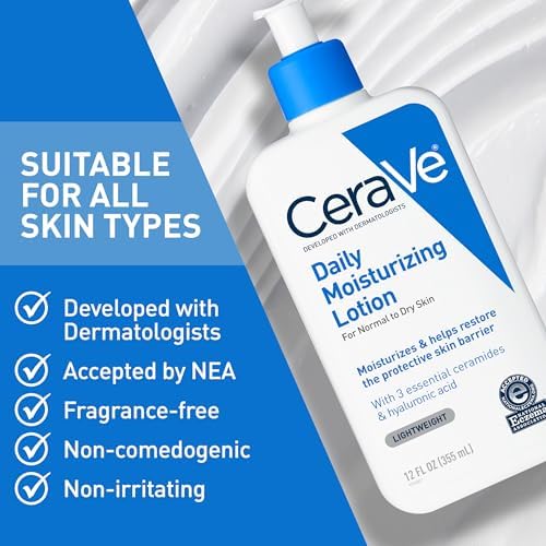 CeraVe Daily Moisturizing Lotion, Face and Body Lotion, Skin care, 19oz