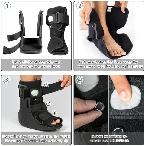 Jewlri Walking Boot for Broken & Injured Foot, Sprained Ankle, Fracture, M